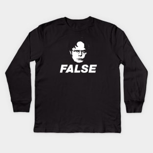 Dwight Schrute False Kids Long Sleeve T-Shirt